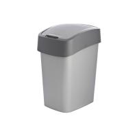 Контейнер для мусора FLIP BIN 9л серебристый/графит