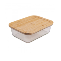 Контейнер из боросиликатного стекла с бамбуковой крышкой BAMBOO TOUCH 1520мл