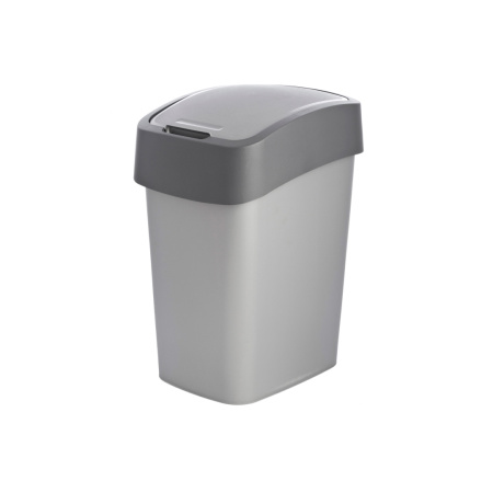 Контейнер для мусора FLIP BIN 9л серебристый/графит