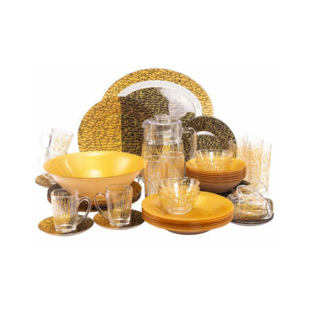 Набор столовый HEIBRO GOLD&BLACK 52 пред