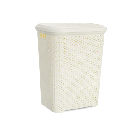 Корзина для белья RATTAN слоновая кость 55л