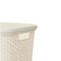 Корзина для белья RATTAN слоновая кость 35л
