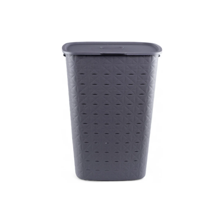 Корзина для белья SOFTEX тёмно-серая 56л