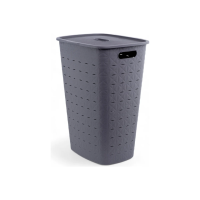 Корзина для белья SOFTEX тёмно-серая 56л