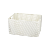 Корзина RATTAN STYLE BOX L 30л+крышка кремовая