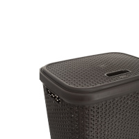 Корзина для белья RATTAN коричневая 55л