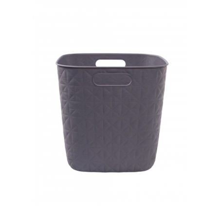Корзина квадратная SOFTEX Q тёмно-серая 15л