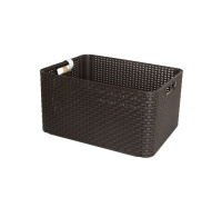 Корзина RATTAN STYLE BOX L тёмно-коричневая