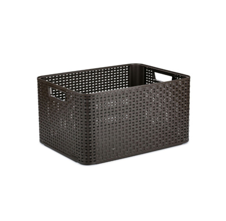 Корзина RATTAN STYLE BOX L тёмно-коричневая