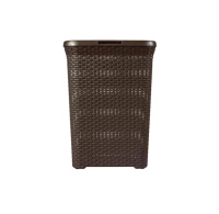 Корзина для белья RATTAN STYLE 40л темно-коричневая