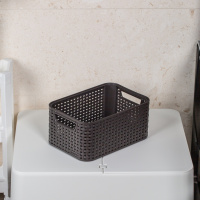 Корзина RATTAN STYLE BOX S тёмно-серая