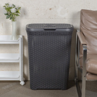 Корзина для белья RATTAN STYLE 40л темно-серая