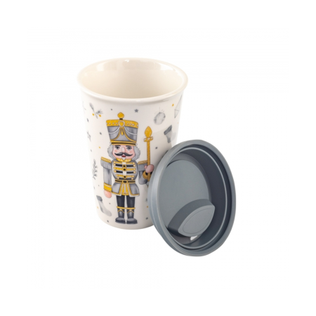 Кружка NUTCRACKER с силиконовой крышкой 400мл
